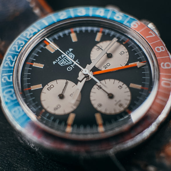 Heuer Autavia GMT (ref 2446c) c. 1969 - Biel Watches