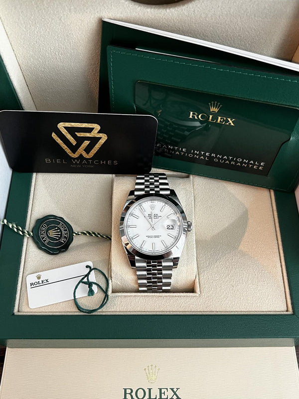 Rolex Datejust 41 - White Dial / Jubilee Bracelet - Biel Watches