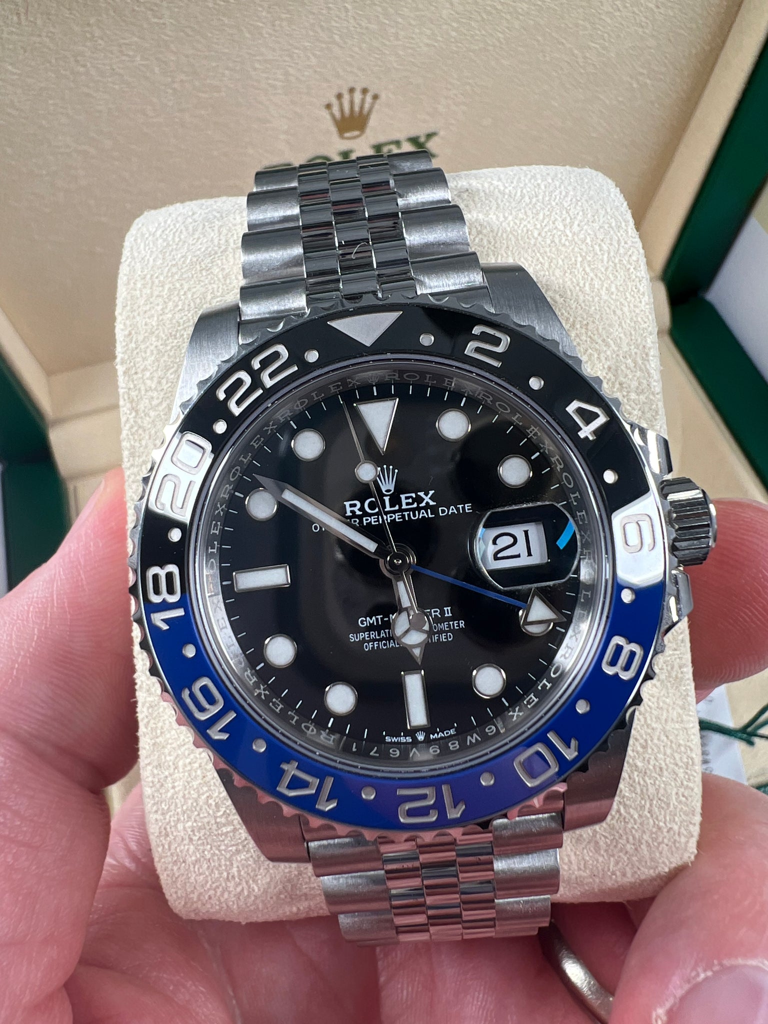 Rolex GMT Master II “Batgirl” (Ref 126710BLNR)