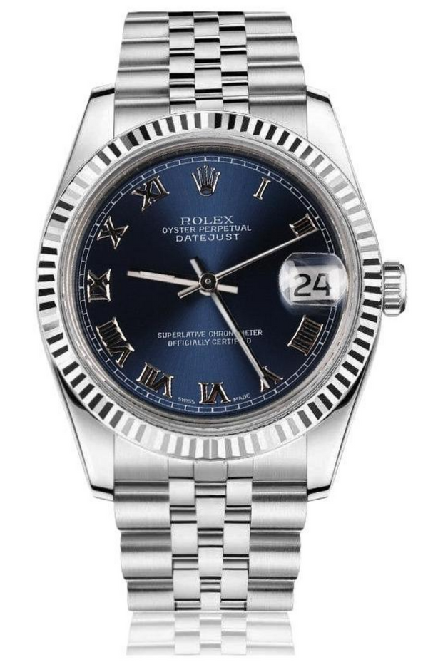 Rolex Datejust 36mm (ref 16014) Blue Roman Dial