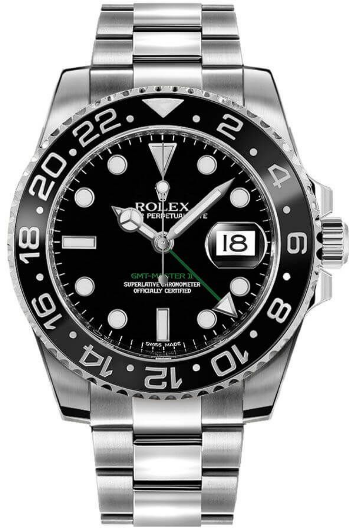 domæne knap sne hvid Rolex GMT Master 2 (Ref 116710LN) – Biel Watches