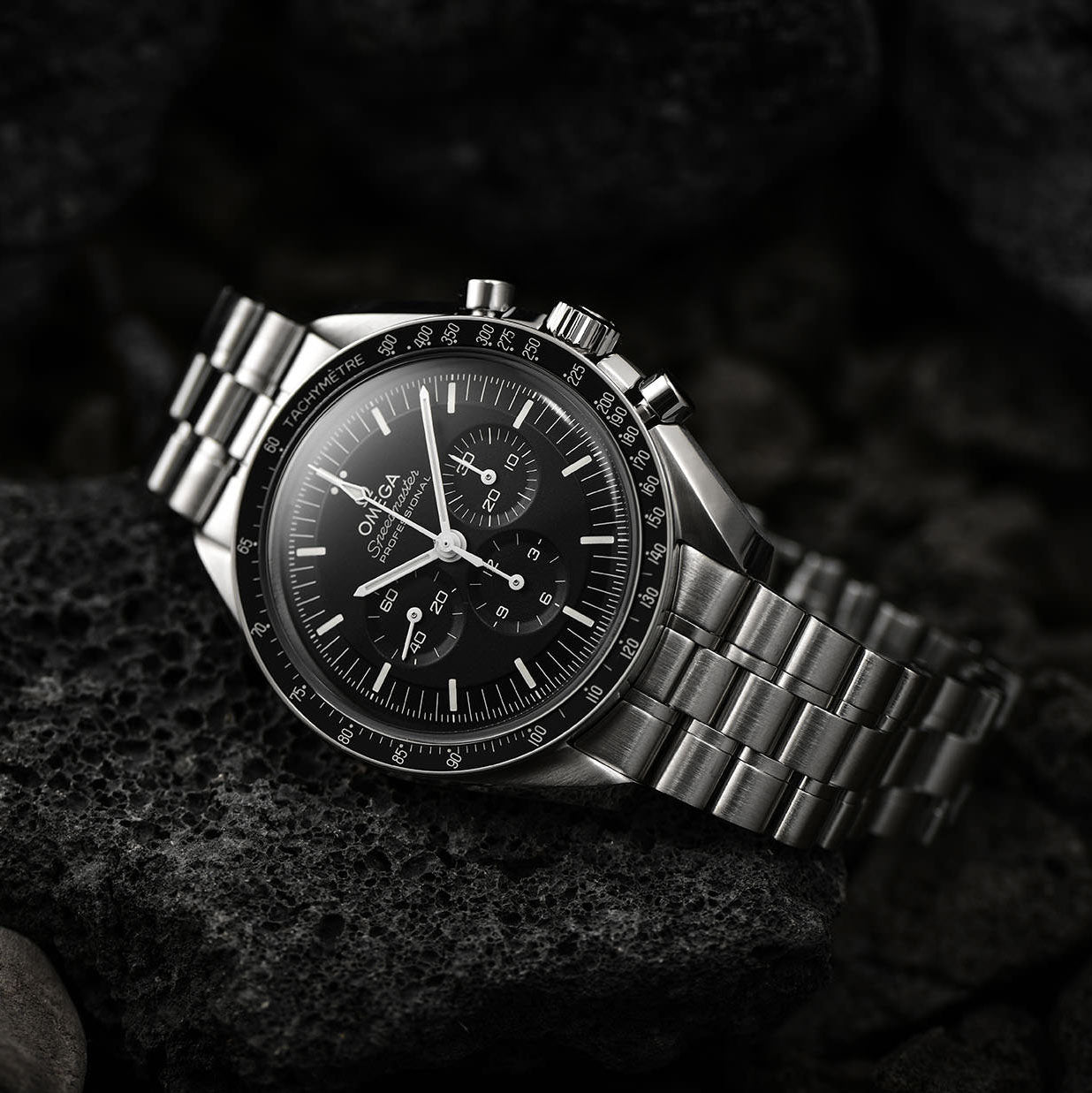 omega moon watch black